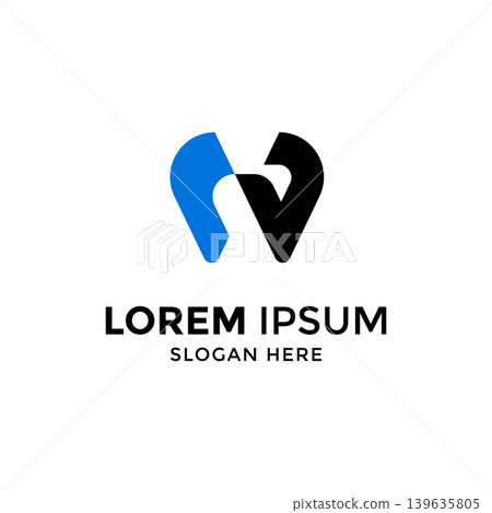 Vector abstract of letter N with dental element for dentistry logo design template Vector abstract of letter N with dental element for dentistry logo design template 139635805