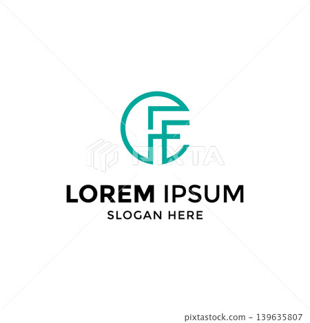 Vector creative of letter F with line minimalist technology logo design template Vector creative of letter F with line minimalist technology logo design template 139635807