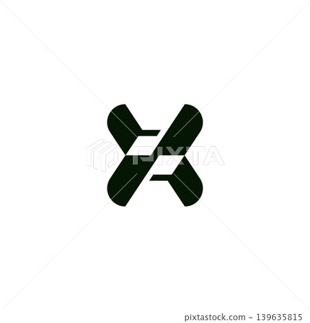Vector creative letter X and S geometric line logo design template 139635815
