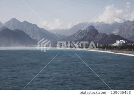 beautiful seascape and mountains from Antalya beautiful seascape and mountains from Antalya 139636498