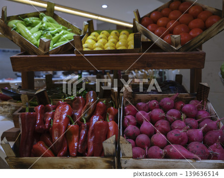fresh vegetables at the hotel buffet fresh vegetables at the hotel buffet 139636514