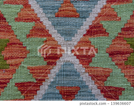 a colorful carpet detail 139636607