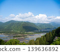 Summer scenery of the terraced rice fields and ponds of Torigoe 139636892