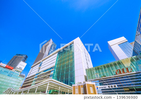Yokohama cityscape, Japan, May 13th. View of JR Yokohama Station (West Exit), JR Yokohama Tower, and high-rise condominiums. Yokohama cityscape, Japan, May 13th. View of JR Yokohama Station (West Exit), JR Yokohama Tower, and high-rise condominiums. 139636980