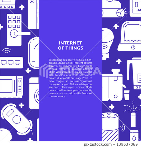 Internet of things banner template with place for text Internet of things banner template with place for text 139637069
