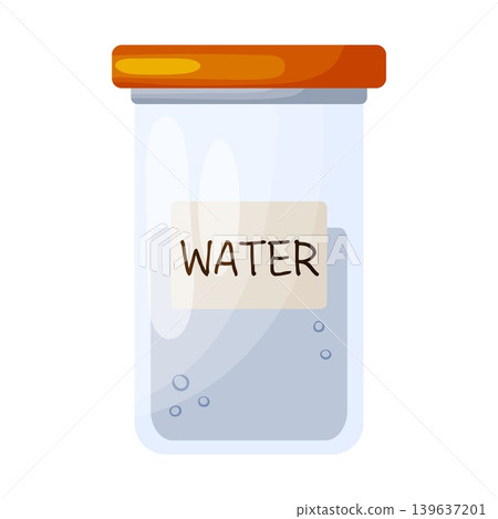 Glass Jar with Water and Orange Lid Clipart Glass Jar with Water and Orange Lid Clipart 139637201