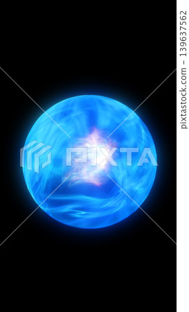Glowing blue energy orb with a bright white core and soft plasma gradients, floating on a black background with luminous sci-fi atmosphere Glowing blue energy orb with a bright white core and soft plasma gradients, floating on a black background with luminous sci-fi atmosphere 139637562
