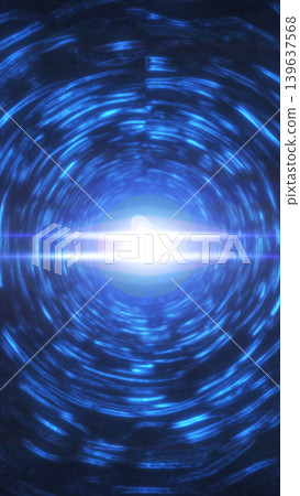 Blue energy tunnel with bright core and radial motion streaks, futuristic hyperspace portal background Blue energy tunnel with bright core and radial motion streaks, futuristic hyperspace portal background 139637568