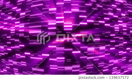 Abstract magenta and purple glowing bars arranged in a futuristic digital grid with radiant light, motion, and vibrant neon atmosphere Abstract magenta and purple glowing bars arranged in a futuristic digital grid with radiant light, motion, and vibrant neon atmosphere 139637572
