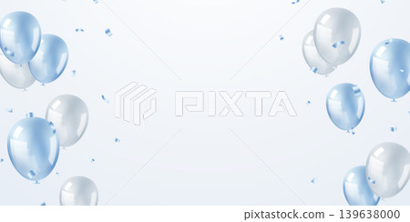 This beautiful blue and white 3D balloon illustration banner background template is perfect for decorating parties and festivals. This beautiful blue and white 3D balloon illustration banner background template is perfect for decorating parties and festivals. 139638000