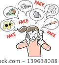 女性對假新聞感到驚訝。 139638088