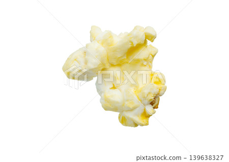 Tasty popcorn close up isolated on white background Tasty popcorn close up isolated on white background 139638327