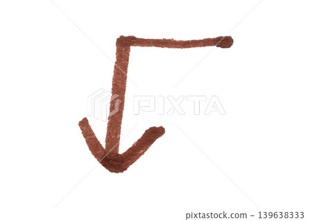 hand drawn arrow with brown marker pen on white background hand drawn arrow with brown marker pen on white background 139638333