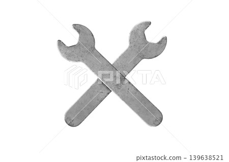 Wrench isolated on white background close up Wrench isolated on white background close up 139638521