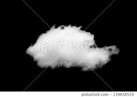 White clouds isolated on black background 139638529