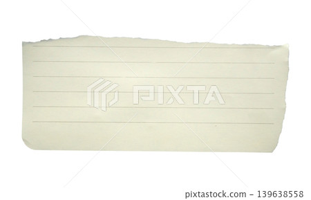 piece of lined paper tear isolated on white background piece of lined paper tear isolated on white background 139638558