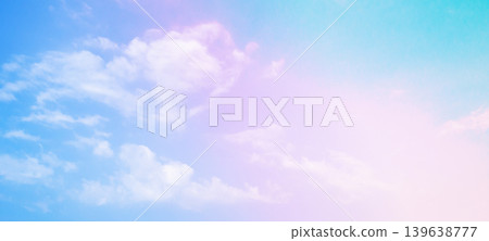 Beautiful clouds and blue sky with pastel color 139638777