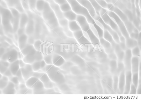 Abstract white transparent water shadow surface texture natural ripple background 139638778