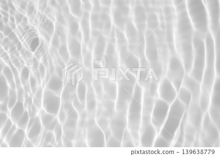 Abstract white transparent water shadow surface texture natural ripple background 139638779