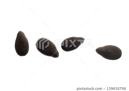 Black sesame seeds isolated on white background Black sesame seeds isolated on white background 139638798