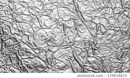 Shiny metal silver gray foil leaf crumpled texture background Shiny metal silver gray foil leaf crumpled texture background 139638814