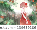 A woman with short hair in a sparkling red dress, seen with a single glance. 139639186