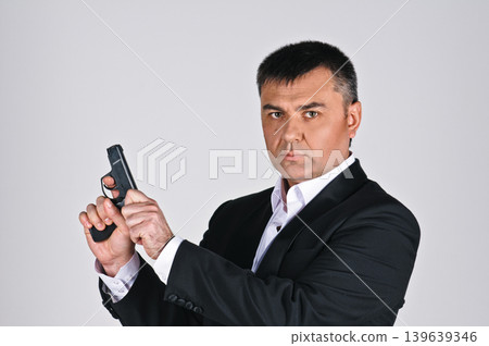 man and pistol man and pistol 139639346