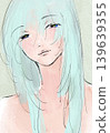 A person with long light blue hair 139639355