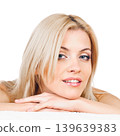 Beautiful female face 139639383
