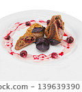 Veal in cherry sauce 139639390