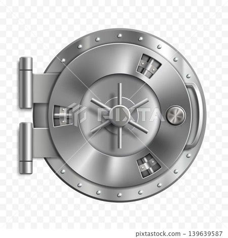 Bank vault door. Mockup isolated on a transparent background Bank vault door. Mockup isolated on a transparent background 139639587