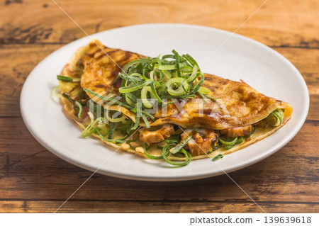 Kyoto-style green onion pancake Kyoto-style green onion pancake 139639618