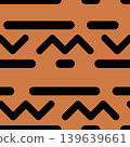Modern Tribal Geometric Seamless Pattern in Earth Tone Abstract Ethnic Background 139639661