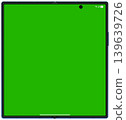 smartphone foldable screen ss mockup blank screen transparent background with icon cellular, battery, wifi. gadget device big screen display. vector illustration no people. mobile phone mockup. 139639726