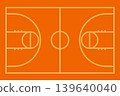 vector graphic of top view background basketball court full image no people for background - illustration website card poster calendar printing 139640040