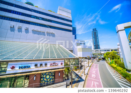 Yokohama cityscape, Japan, May 13th. View of Yokohama Station (East Exit) and The Yokohama Front Tower, etc. Yokohama cityscape, Japan, May 13th. View of Yokohama Station (East Exit) and The Yokohama Front Tower, etc. 139640292