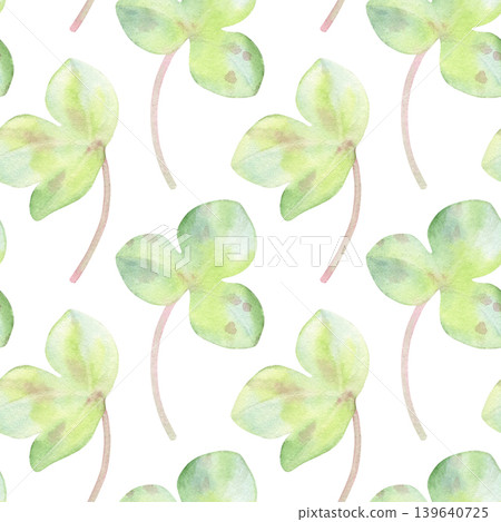 Watercolor seamless pattern with liverwort leaves in muted green and mauve tones. Soft botanical style for fabric, wallpaper, wrapping paper, stationery and textile design Watercolor seamless pattern with liverwort leaves in muted green and mauve tones. Soft botanical style for fabric, wallpaper, wrapping paper, stationery and textile design 139640725