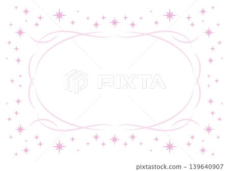 A sparkling pink star and decorative frame A sparkling pink star and decorative frame 139640907