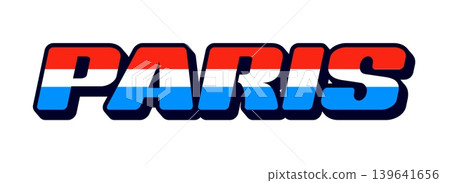France Paris city retro Y2K sticker or symbol. European nation flag colors Y2K vector label, France travel souvenir retro sticker. French tourism 60s 70s patch or tag with colorful typography France Paris city retro Y2K sticker or symbol. European nation flag colors Y2K vector label, France travel souvenir retro sticker. French tourism 60s 70s patch or tag with colorful typography 139641656