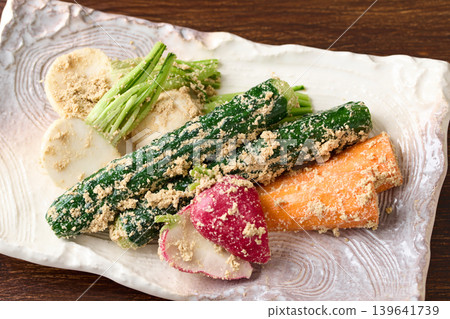Rice bran pickles taken out from the rice bran floor Rice bran pickles taken out from the rice bran floor 139641739