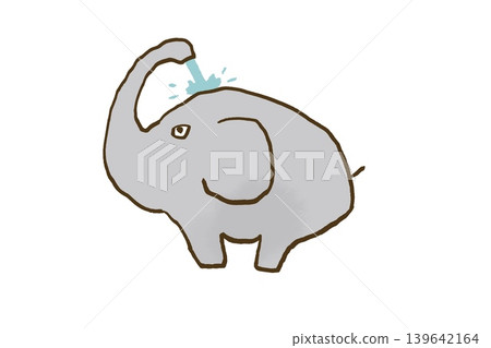 Bathing in an elephant Bathing in an elephant 139642164