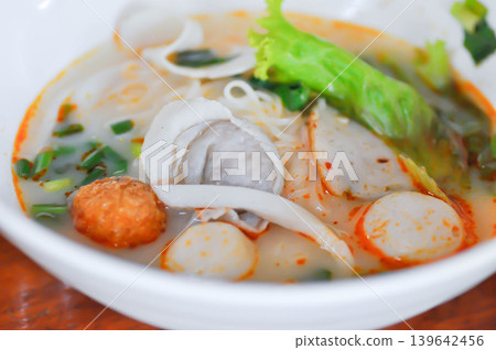 noodles with fish ball or fish ball noodles or Chinese noodles or spicy noodles or wonton noodles noodles with fish ball or fish ball noodles or Chinese noodles or spicy noodles or wonton noodles 139642456