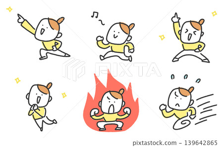 A set of cute, hand-drawn female character poses: Dedicated, Encouraging, Passionate, and Expressive. A set of cute, hand-drawn female character poses: Dedicated, Encouraging, Passionate, and Expressive. 139642865