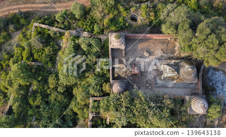 Ancient religious compound and temple ruins at Tilla Jogian Pakistan Ancient religious compound and temple ruins at Tilla Jogian Pakistan 139643138