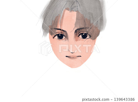 一幅未完成的畫作：一位面容英俊的男子。 139643386