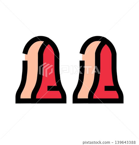 Earplugs providing hearing protection with noise cancellation icon Earplugs providing hearing protection with noise cancellation icon 139643388