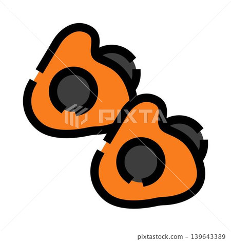 Palm oil fruits tropical natural product icon Palm oil fruits tropical natural product icon 139643389