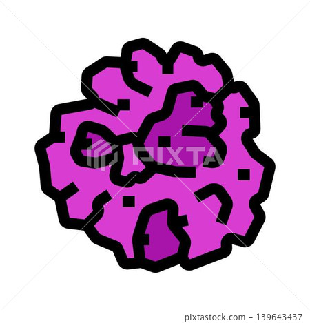 Pink coral reef organism flat icon illustration 139643437