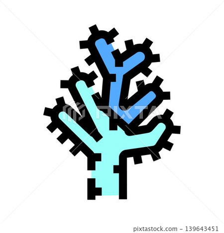 Blue underwater coral reef marine wildlife icon Blue underwater coral reef marine wildlife icon 139643451