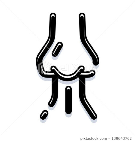 Human nose icon identifying scent and breathing Human nose icon identifying scent and breathing 139643762